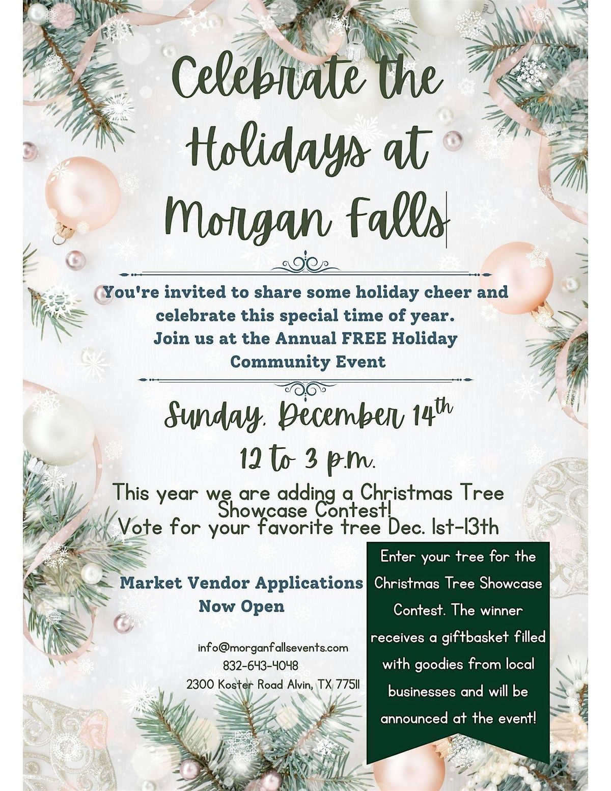 Celebrate the Holidays at Morgan Falls Event Center