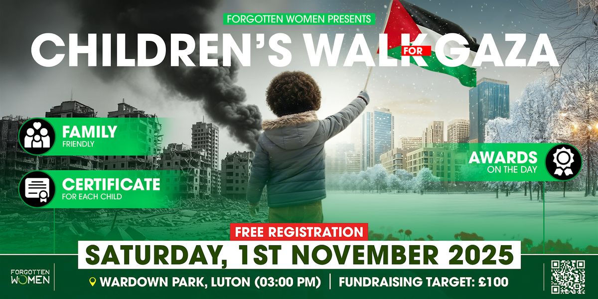 Children\u2019s Walk for Gaza with Picnic in Luton