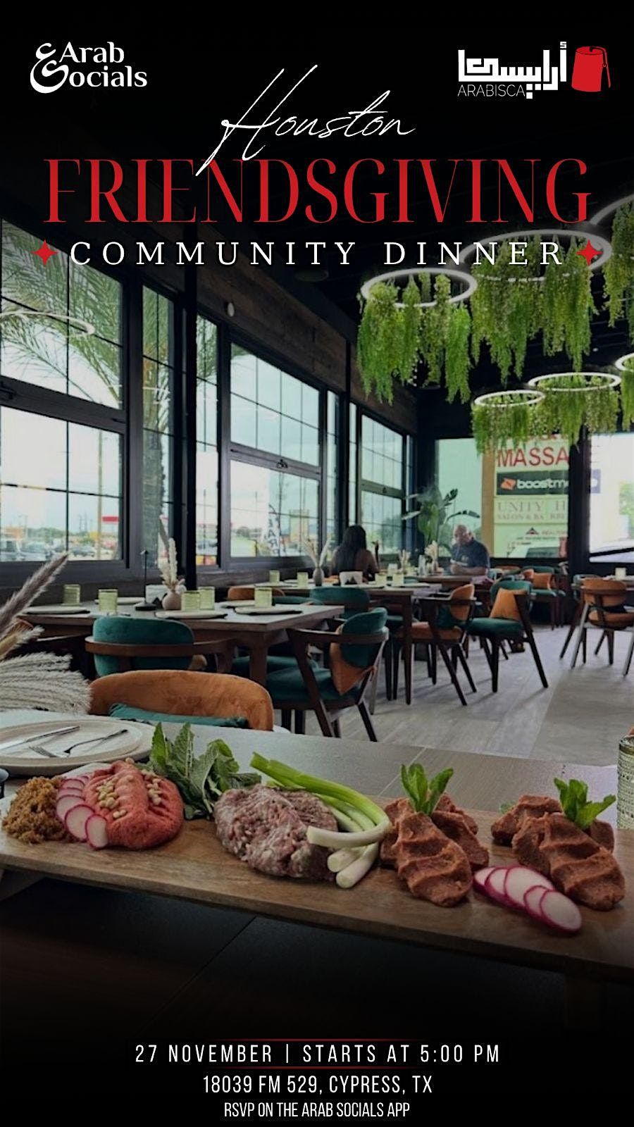 Friendsgiving Dinner at Arabisca (Texas)