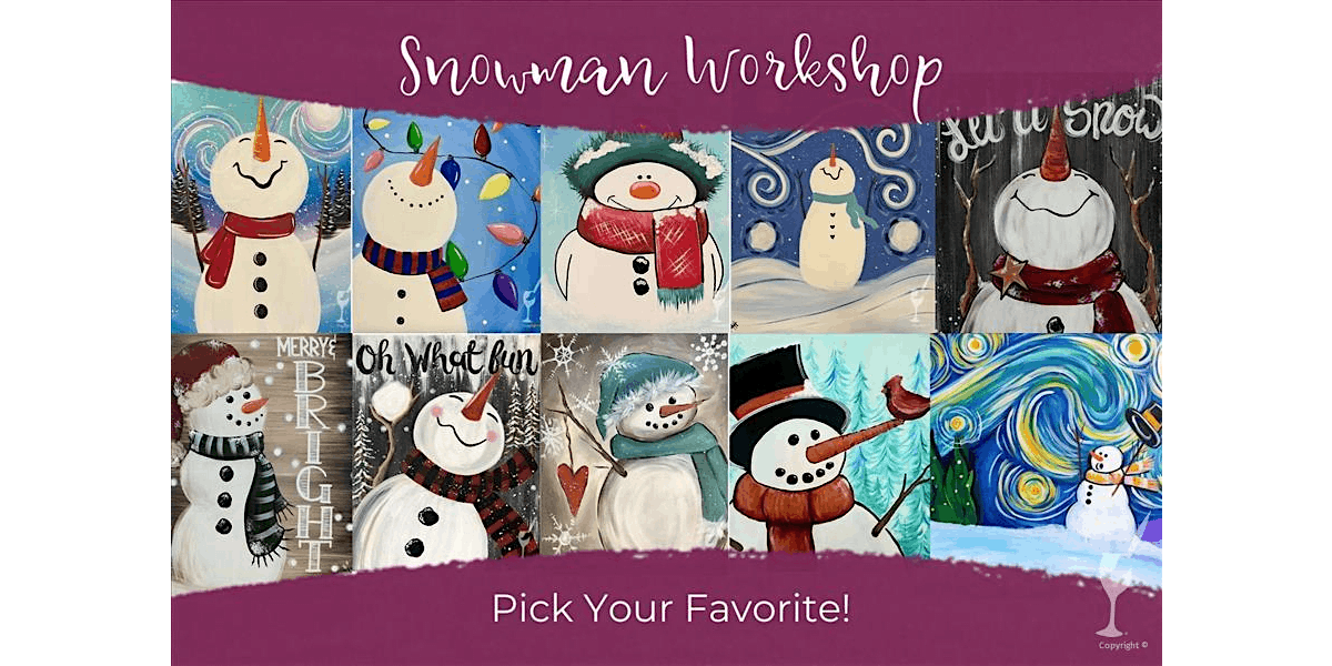 Happy Little Snowman - Paint and Sip in Houston | Classpop!\u2122