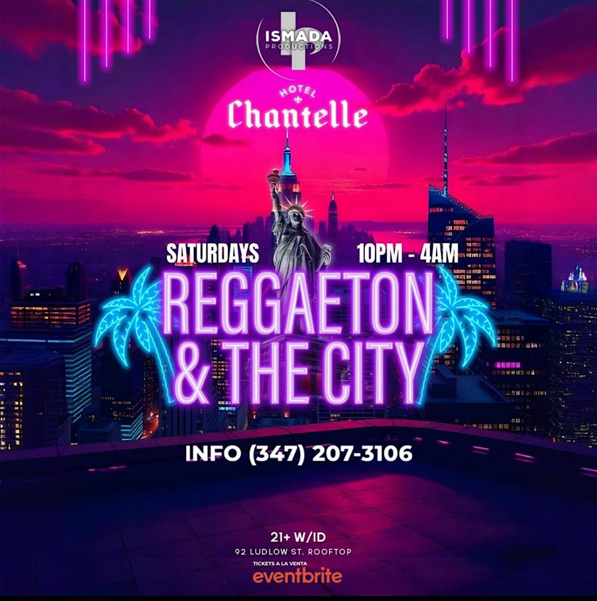 Reggaeton & The City Rooftop Party: Hotel Chantelle NYC | Saturday Nights