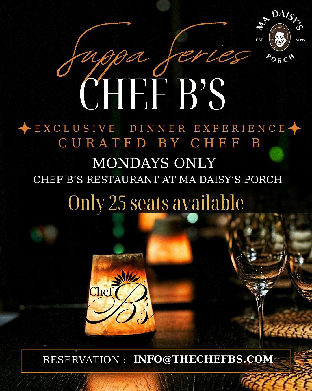 Monday Suppa Series w\/Chef B