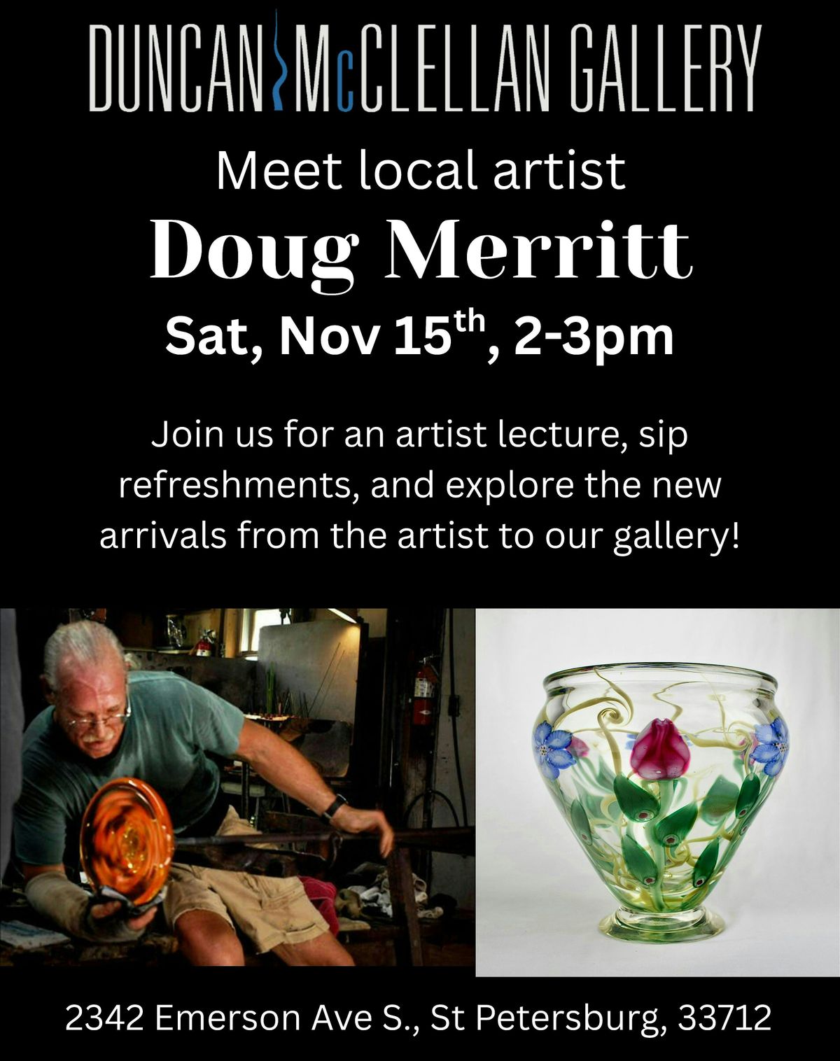 Meet and Greet with Local Glass Artist Doug Merritt