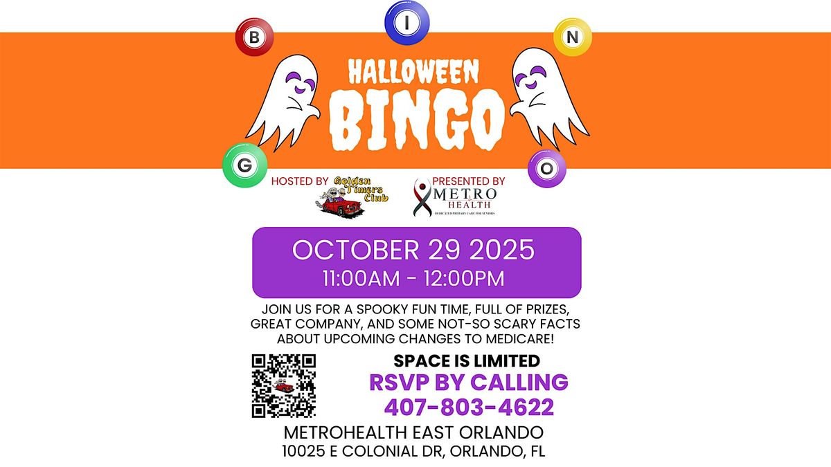 Free Bingo for seniors 65+ at Metro Health with Golden Timers Club