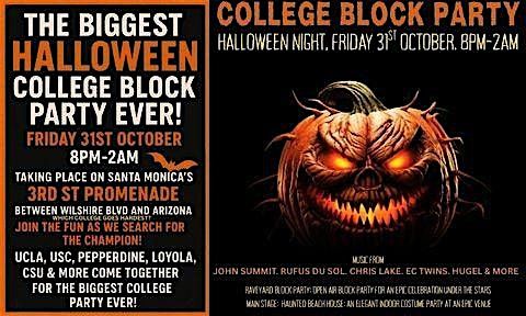 LA'S BIGGEST EVER HALLOWEEN COLLEGE BLOCK PARTY
