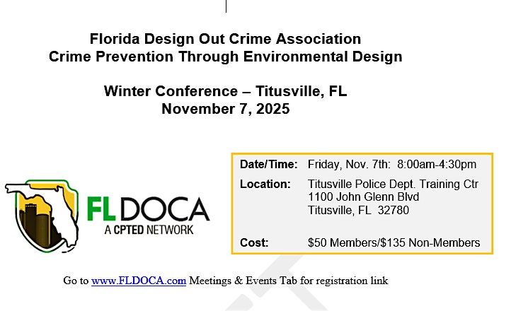 Florida Design Out Crime Association Winter Seminar