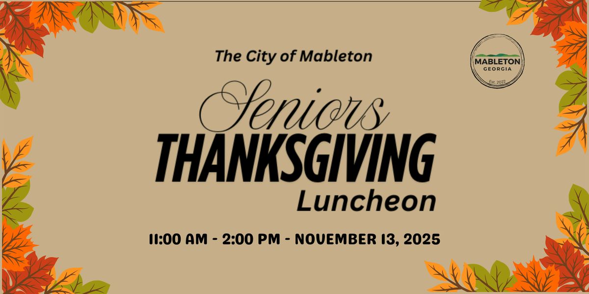 City of Mableton Senior's Thanksgiving Luncheon