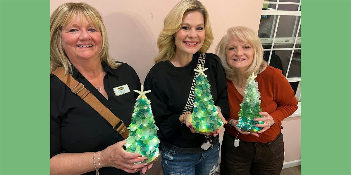 Christmas Sea Glass Tree Craft in Chagrin Falls