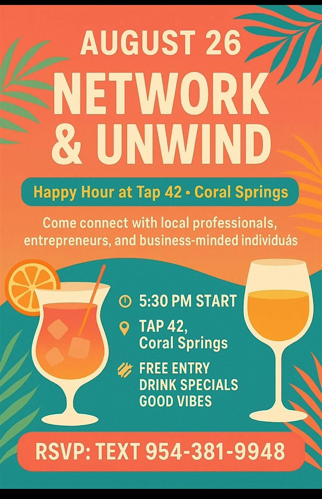 Network & Unwind: Happy Hour Mixer at Tap 42 Coral Springs