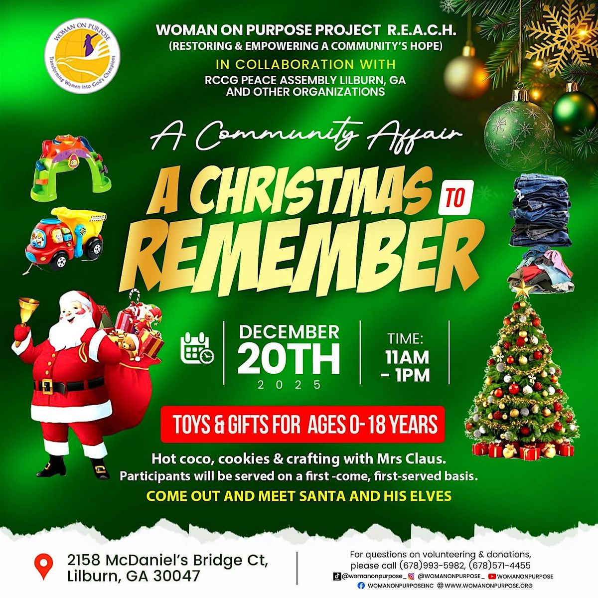 Project R.E.A.C.H.: Christmas Community Outreach