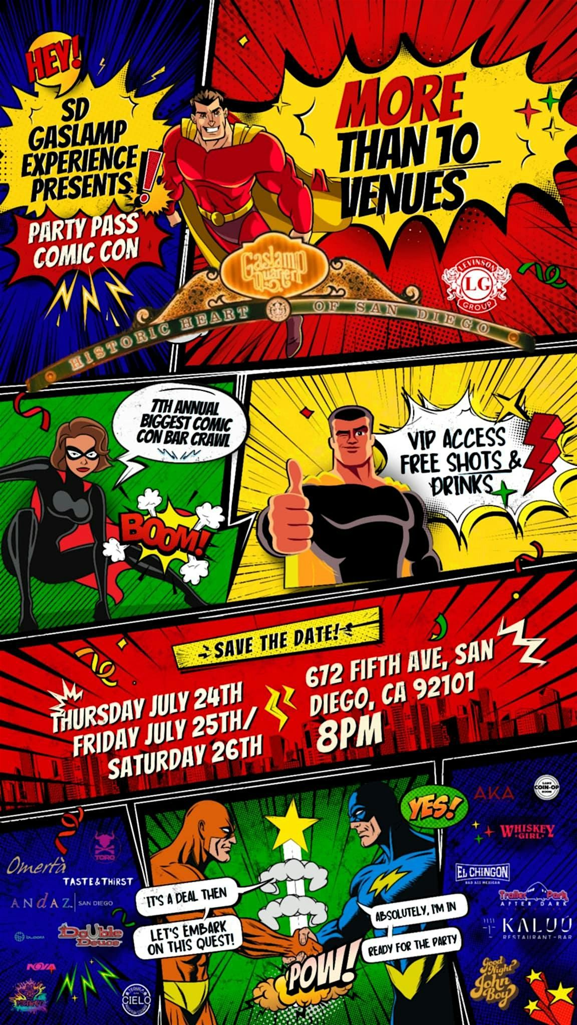 3 Day 7th Annual Comic Con Themed Bar Crawl