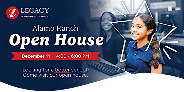 Legacy Alamo Ranch Open House: Cookies, Cider & Campus Tours