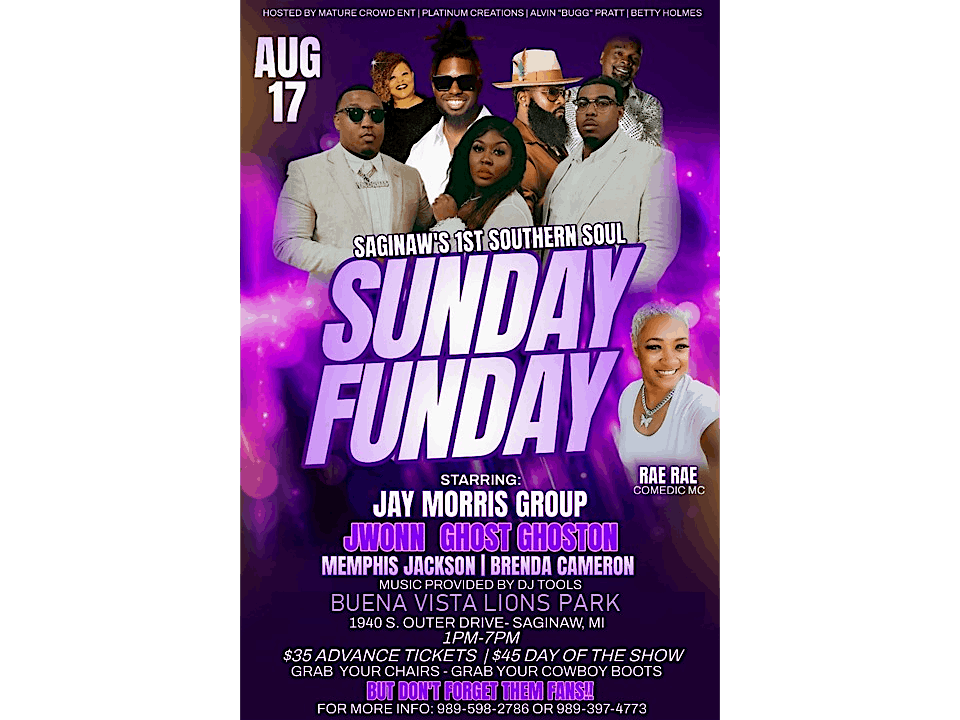 Saginaw's 1st Southern Soul Sunday Funday \u2013 Peace & Unity Weekend