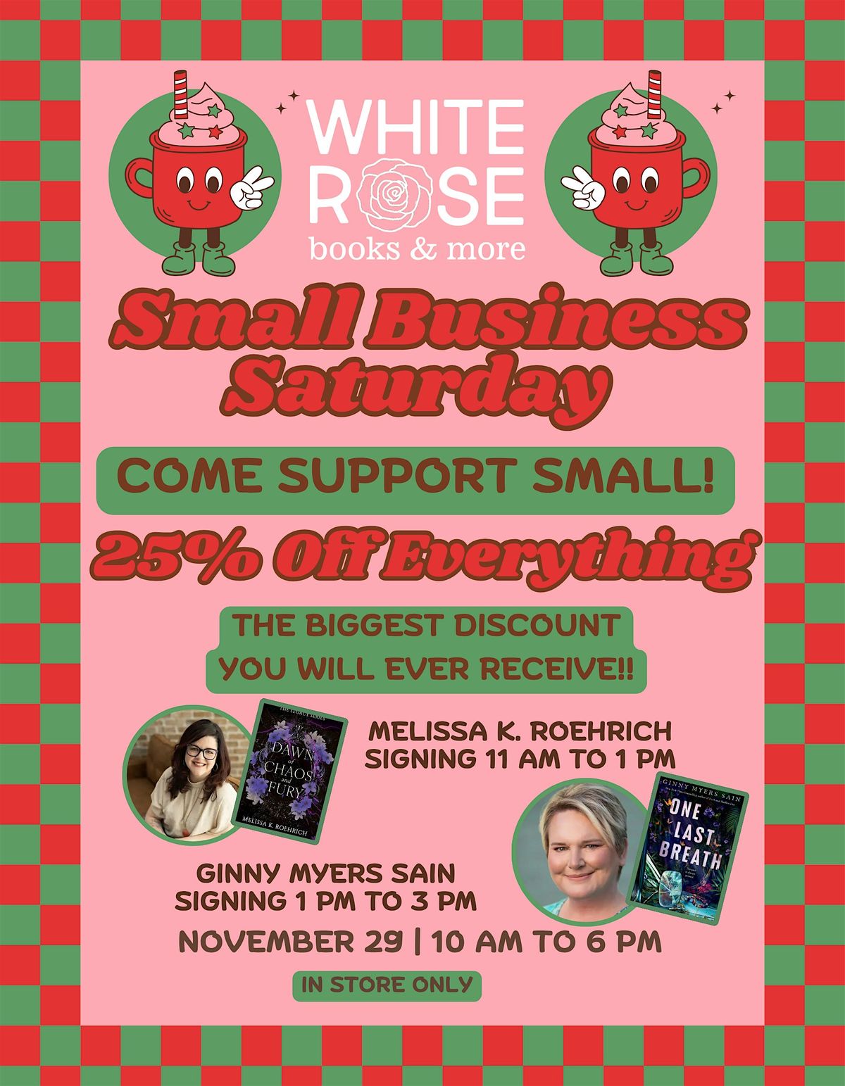 Small Business Saturday - Author Signing and BEST DEAL OF THE YEAR