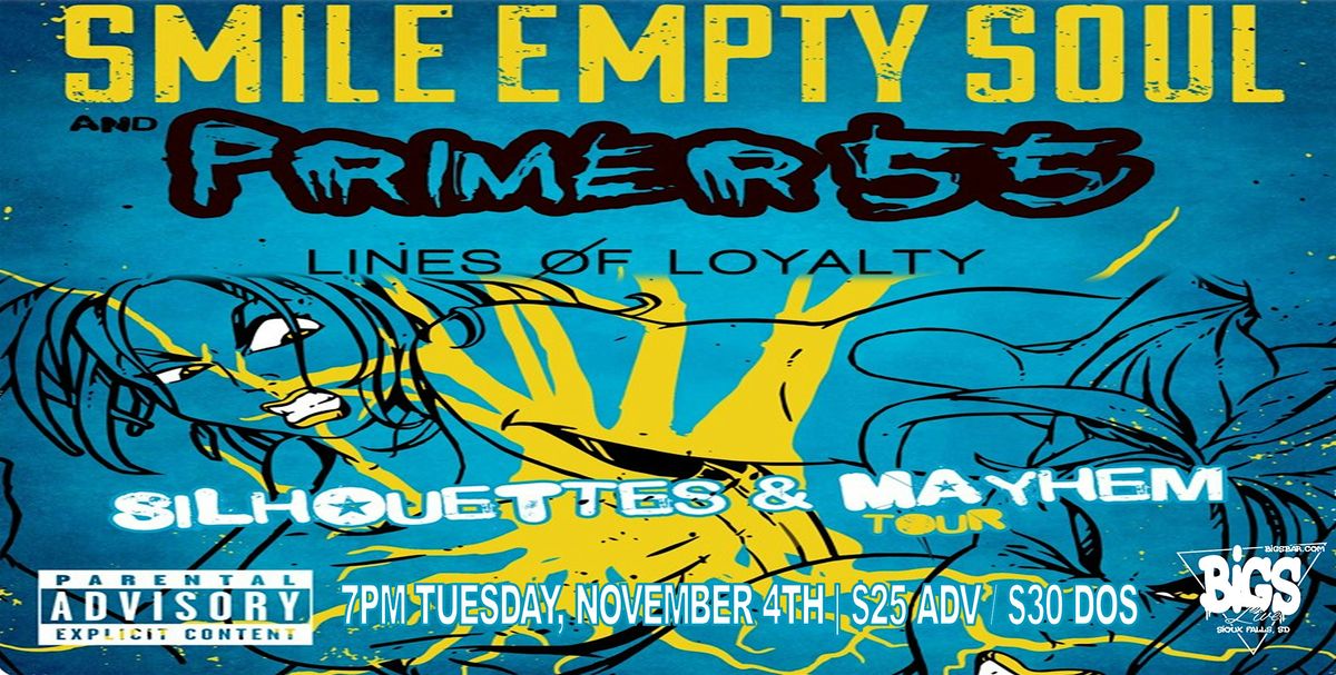 Smile Empty Soul \/ Primer 55 - Silhouettes & Mayhem Tour at Bigs Bar Live