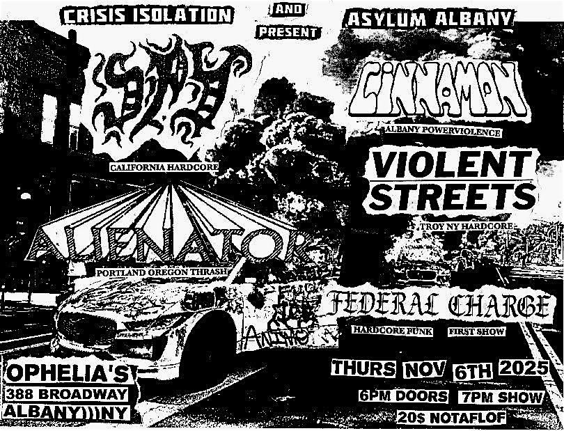 SPY, ALIENATOR + MORE @ OPHELIA'S