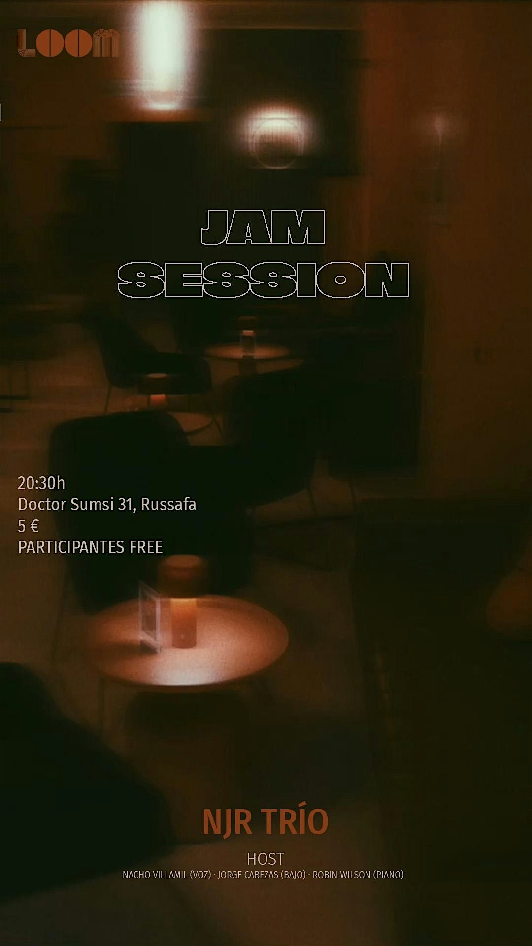 Jazz at Loom. Every Sunday jazz Jam session.