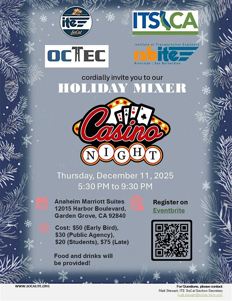 Holiday Mixer 2025 - ITE SoCal, OCTEC, RSB ITE, and ITSCA