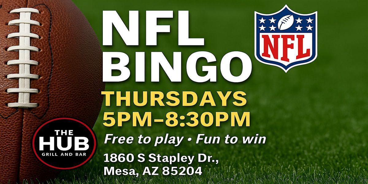 NFL Bingo at The Hub Grill and Bar!
