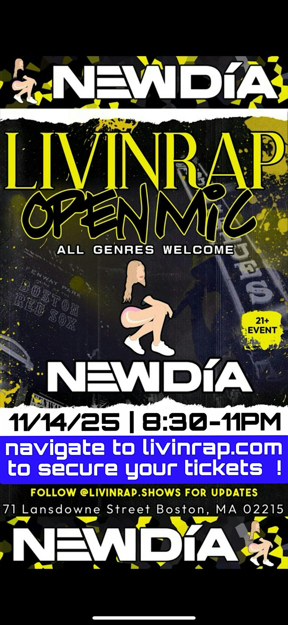 LIVINRAP Open Mic + Holiday Pop up at New Dia