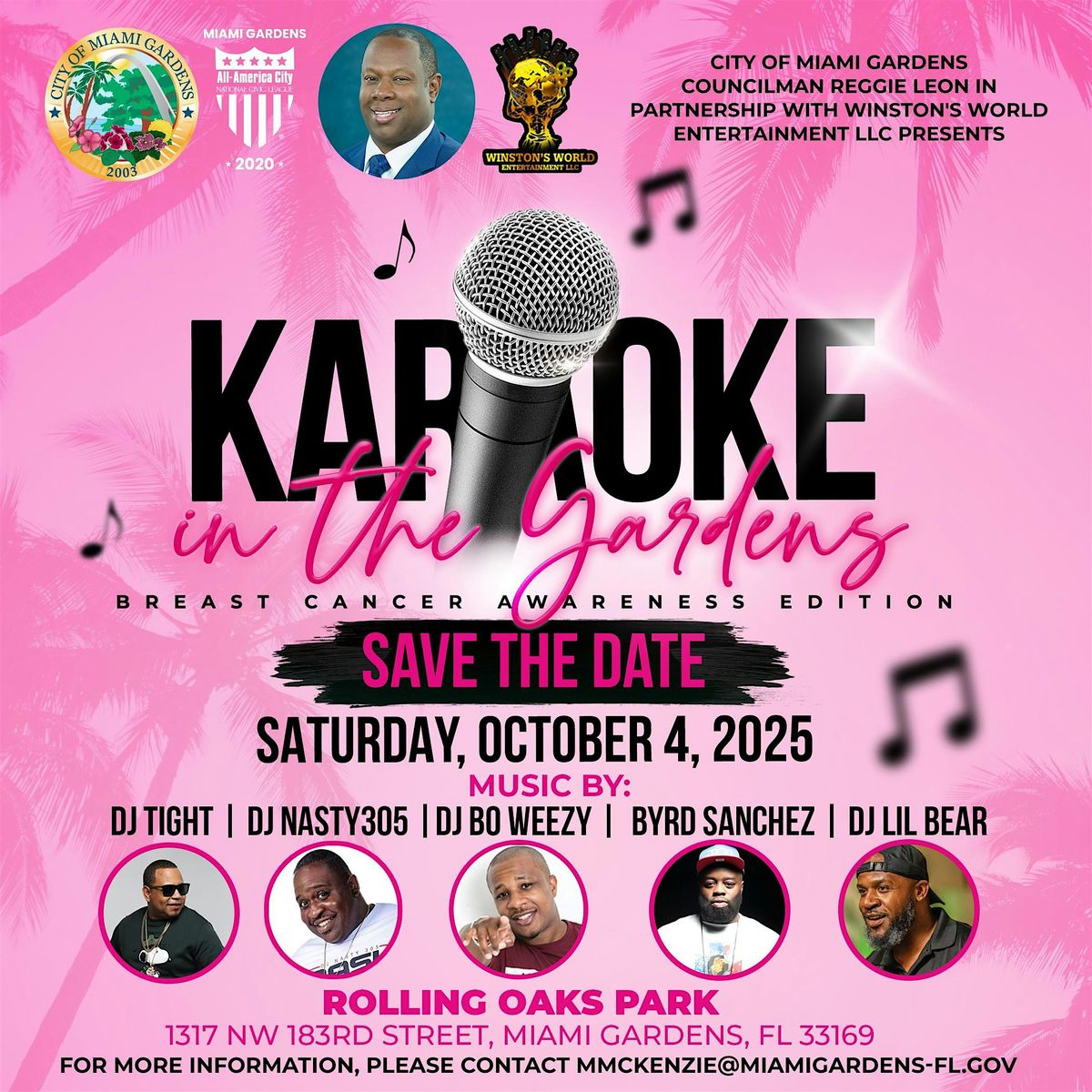 Karaoke in the Gardens: Breast Cancer Awareness Edition
