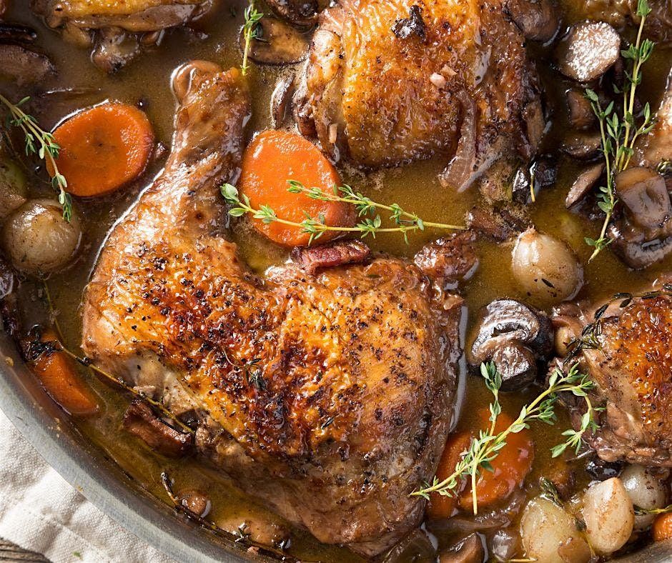 Coq au vin hands cooking class !