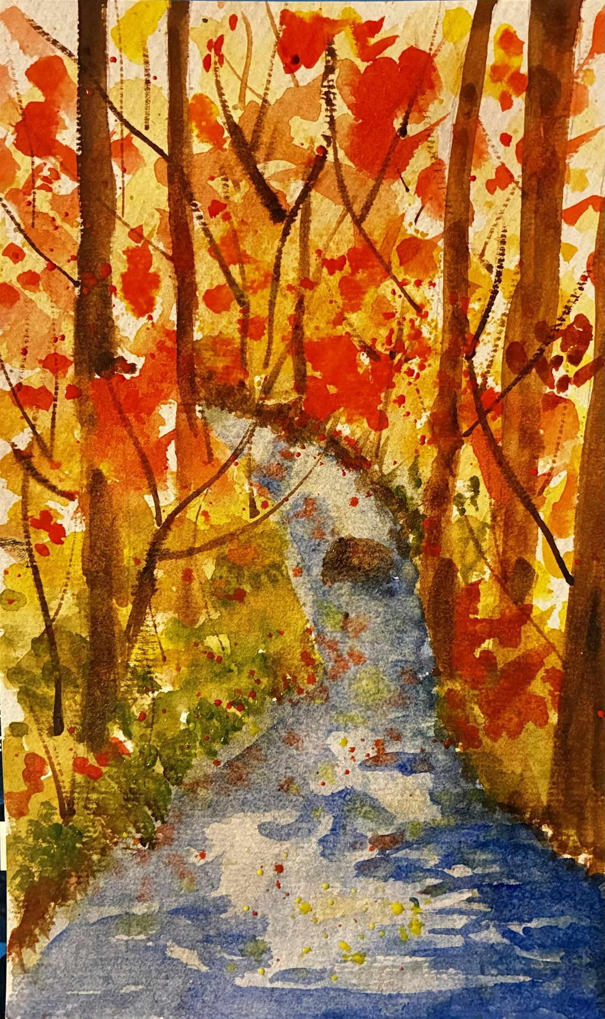 Beginner Watercolor Class: Abstract Woodland