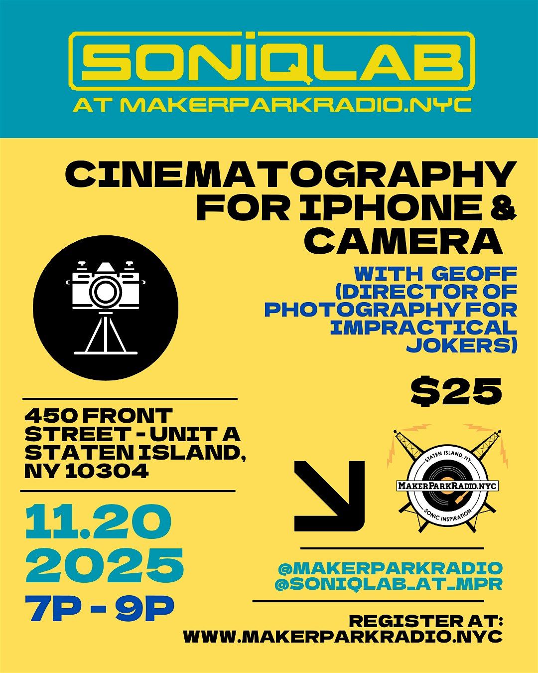 CINEMATOGRAPHY FOR IPHONE & MIRRORLESS CAMERA W\/ GEOFF