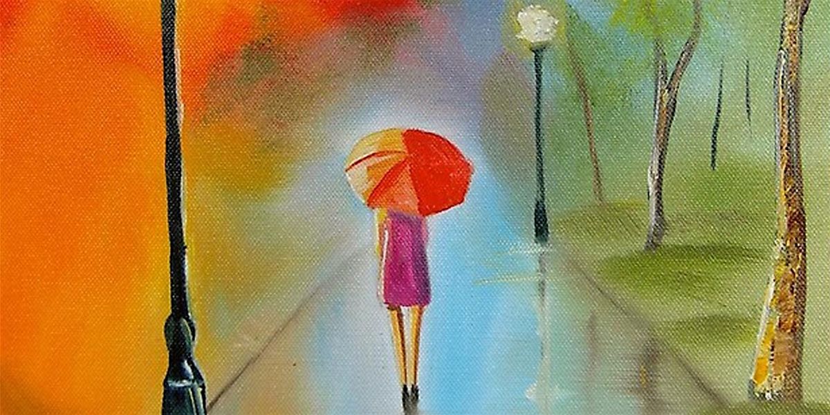 Paint Gordon Bruce's Red Umbrella, Cambridge