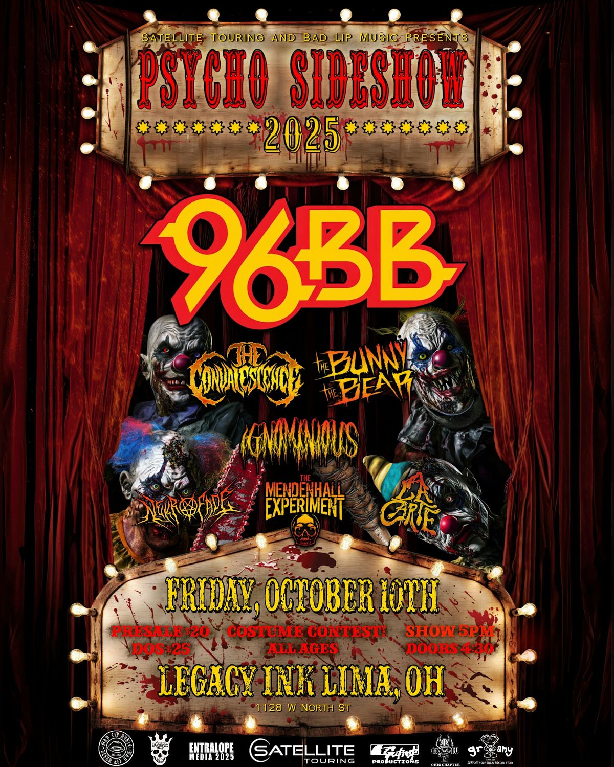 96BB, The Convalescence, TheBunnyTheBear and more at Legacy Ink!