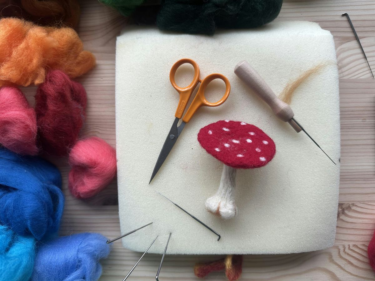 Needlefelt Your Own Mushroom \u2013 Beginners\u2019 Workshop in Deptford, London