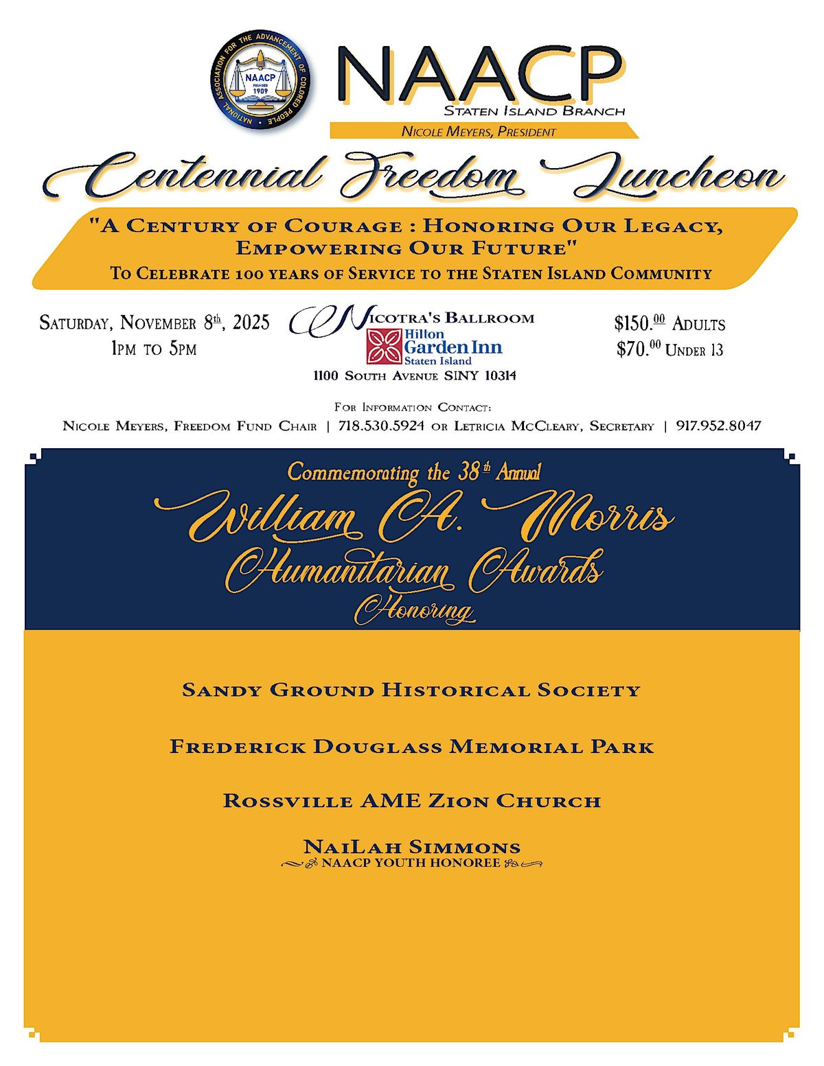 Staten Island NAACP 100th Anniversary Celebration