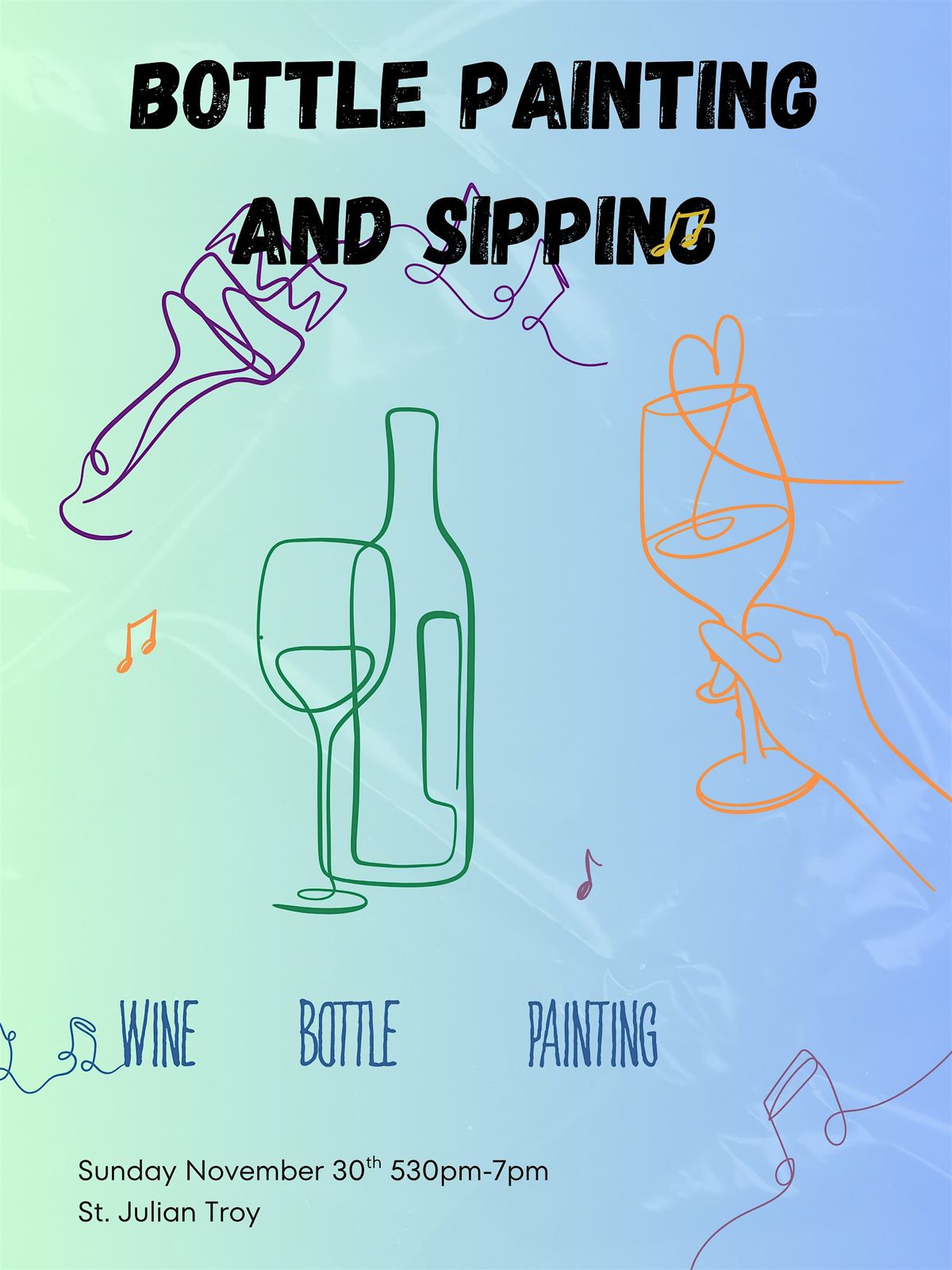 Wine Bottle Painting and Sipping