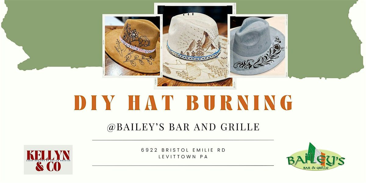 DIY Pyrography Hat Burning At Bailey's Bar & Grille
