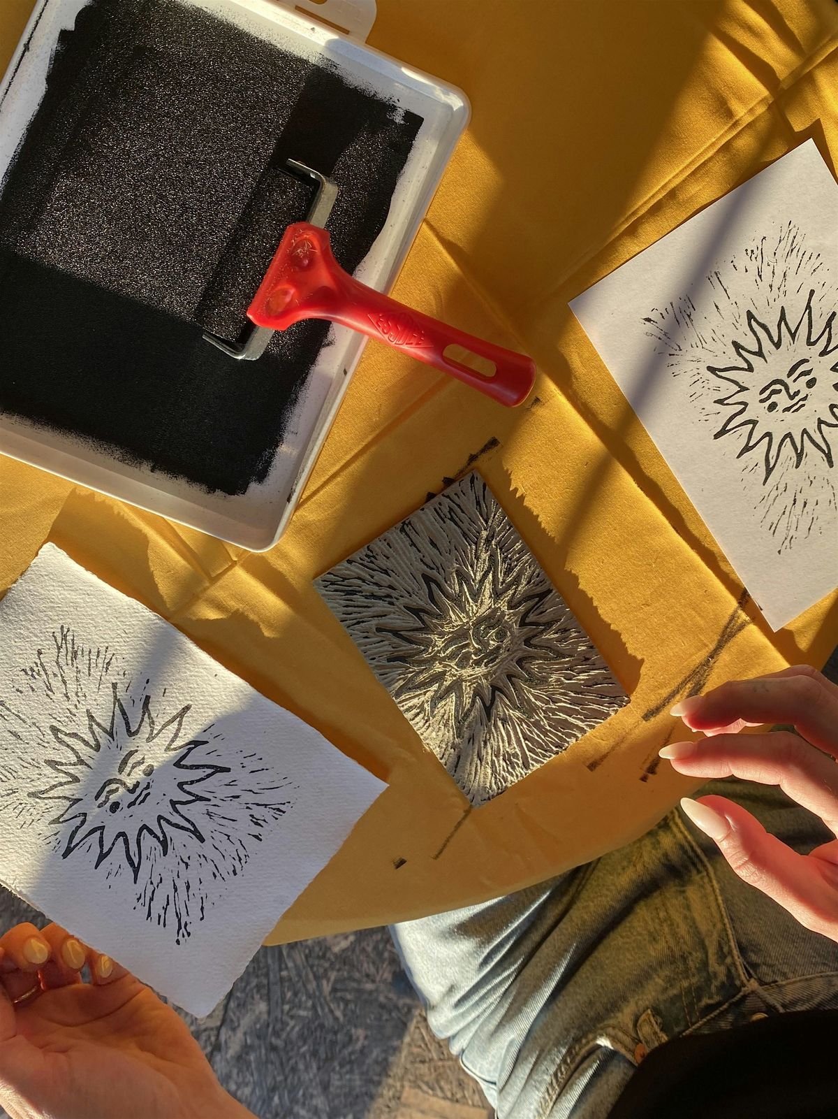 Lino printing workshop