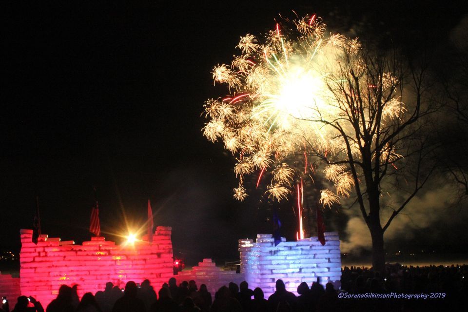Fireworks During 2023 Winter Festival Lakeside Park, Mayville, NY