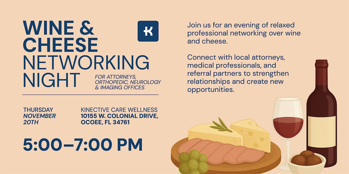 Wine, Cheese  and Hors D'oeuvresNetworking Night!