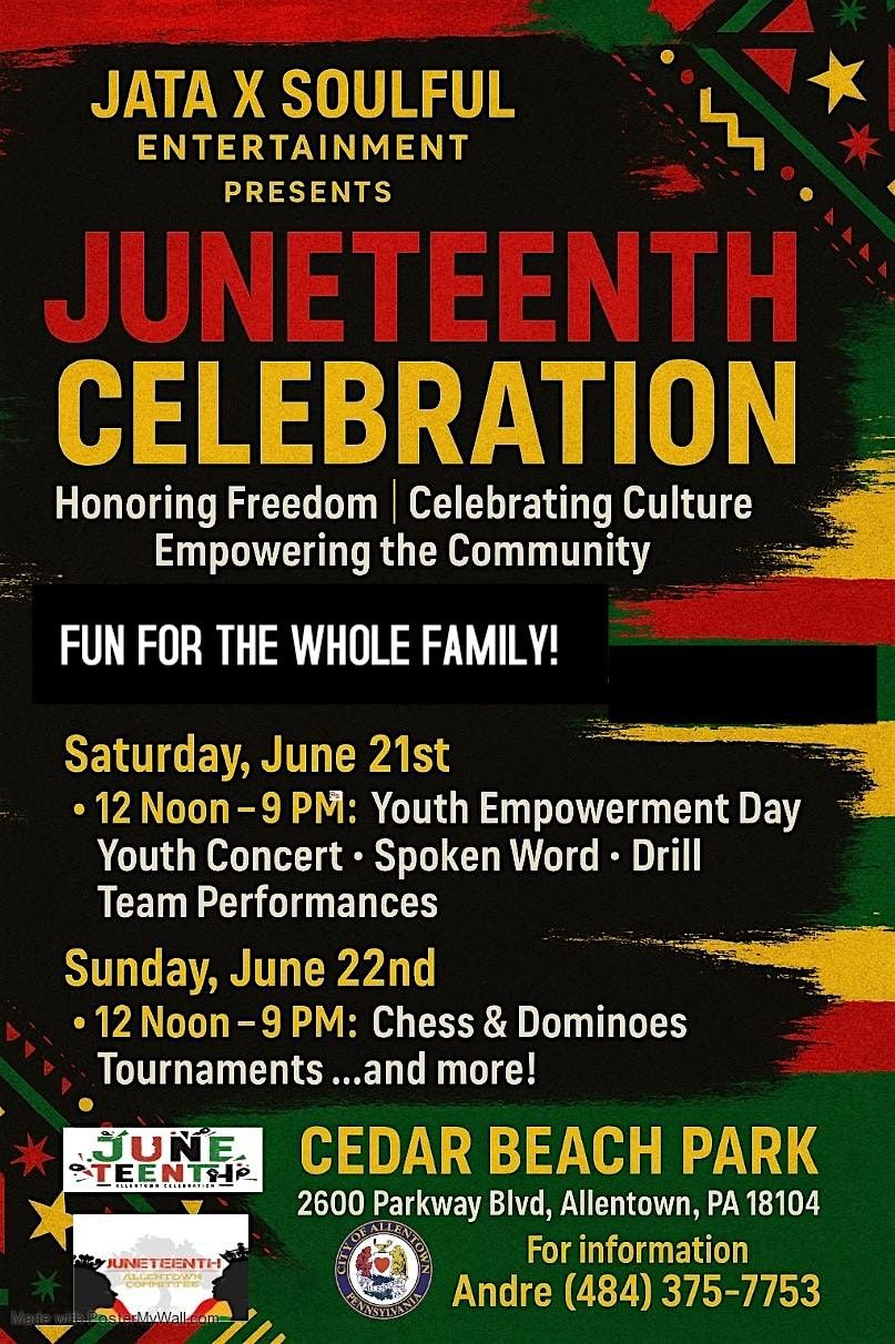 Juneteenth Celebration at Cedar Beach Park, Allentown on 21st June, 2025