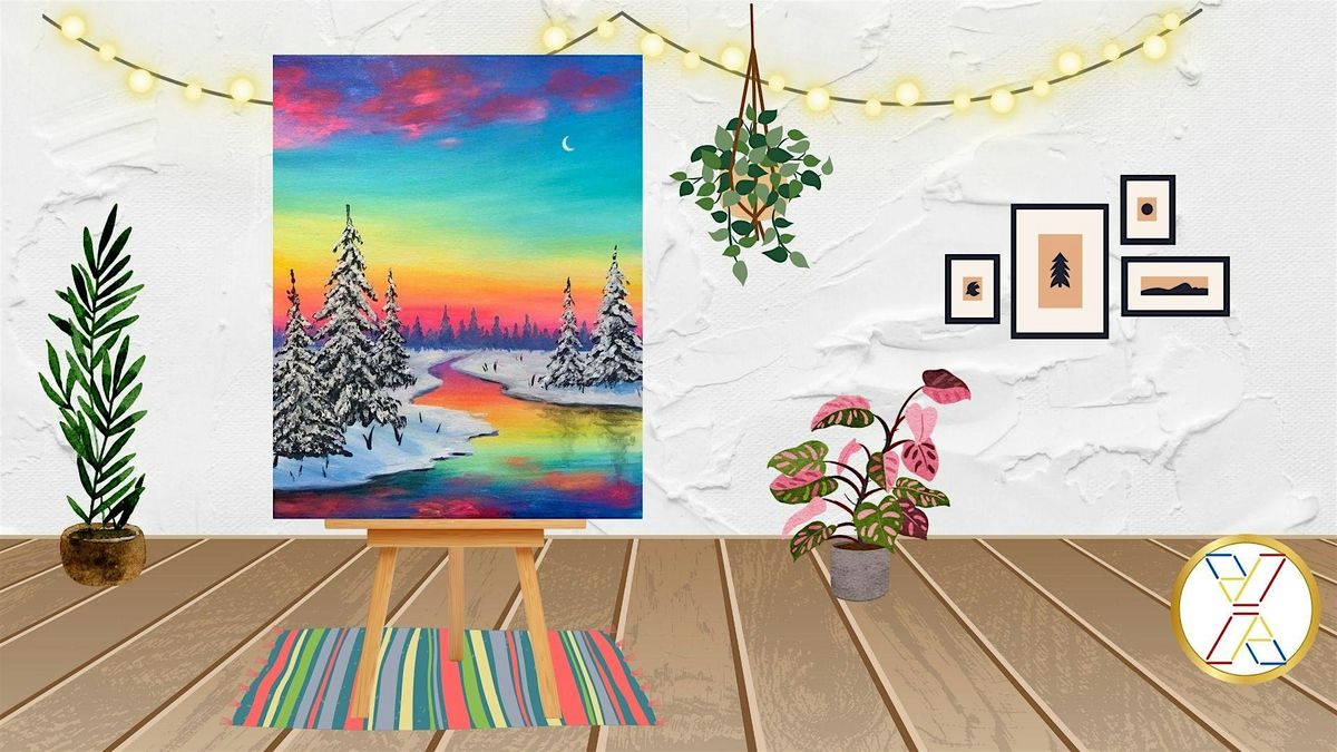 Paint Night : \u201cSnowy Sorbet Sunset\u201c