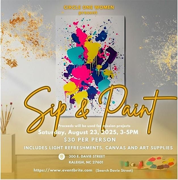 Davie Street Presbyterian Church 's Circle 1, Sip & Paint