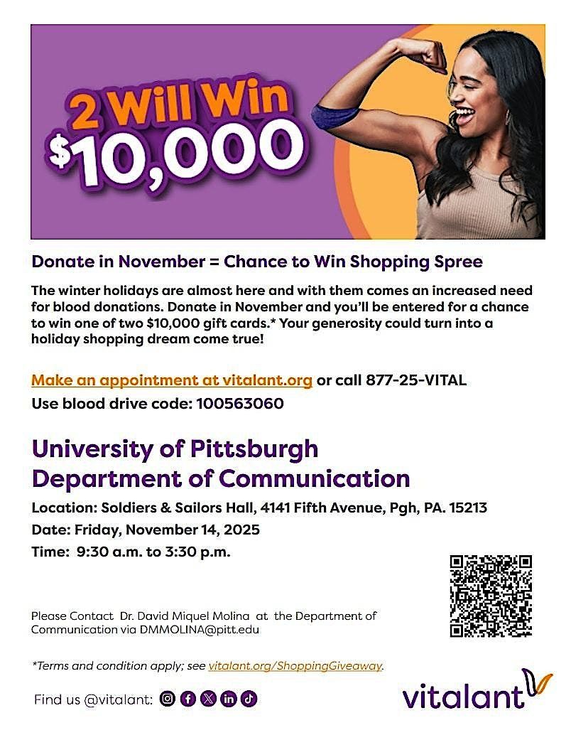 Pitt Student Blood Drive, Department of Communications