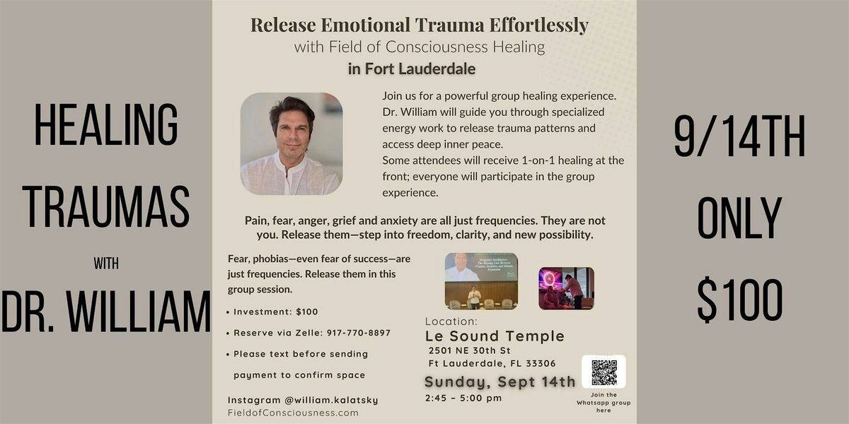 RELEASE TRAUMAS EFFORTLESSLY with Dr. William Kalatsky