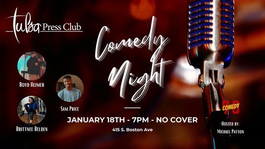 Mrhebrew1 Calendar 2022 Tulsa Press Club Comedy Night | Tulsa Press Club | January 18, 2022