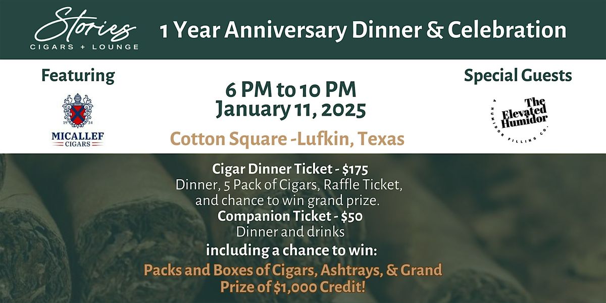 Stories 2 Year Anniversary Dinner Celebration