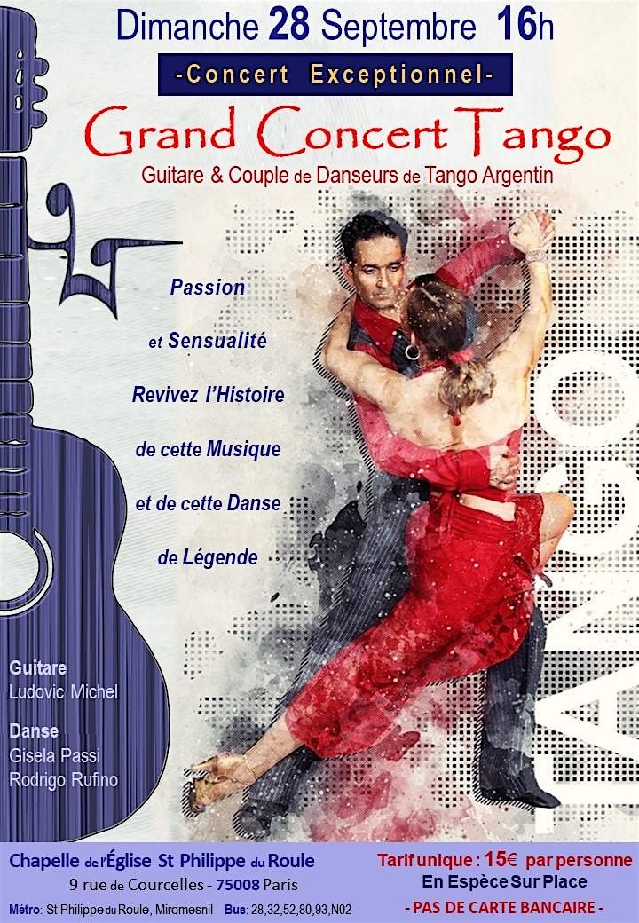 Grand Concert Tango Argentin : Guitare & Couple de Danseurs