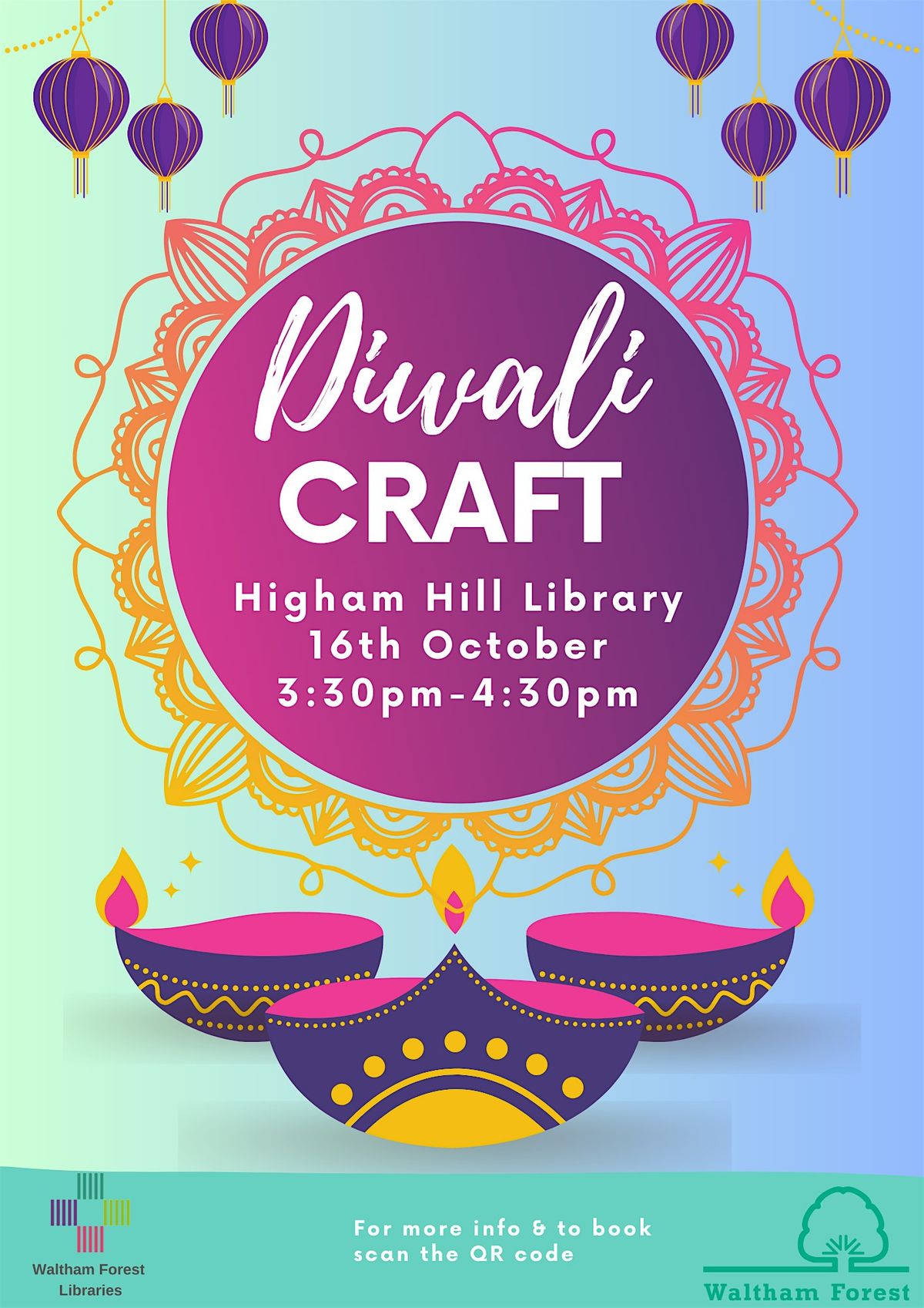 Diwali Kid's craft at Higham Hill library