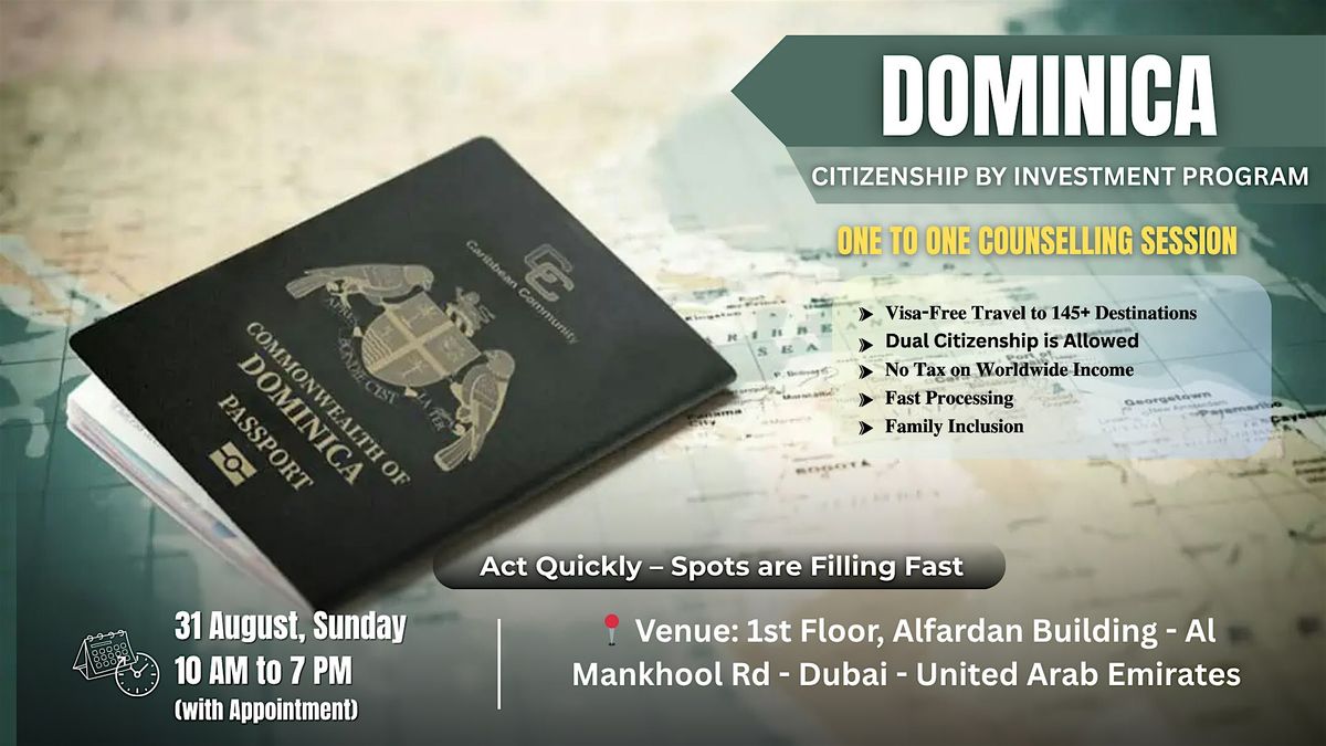 Dominica Citizenship By Investment \u2014 Exclusive Event in Dubai