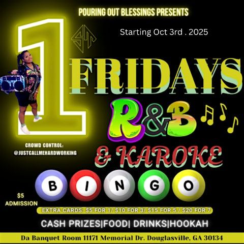 1st Fridays R&B Karoake & BINGO