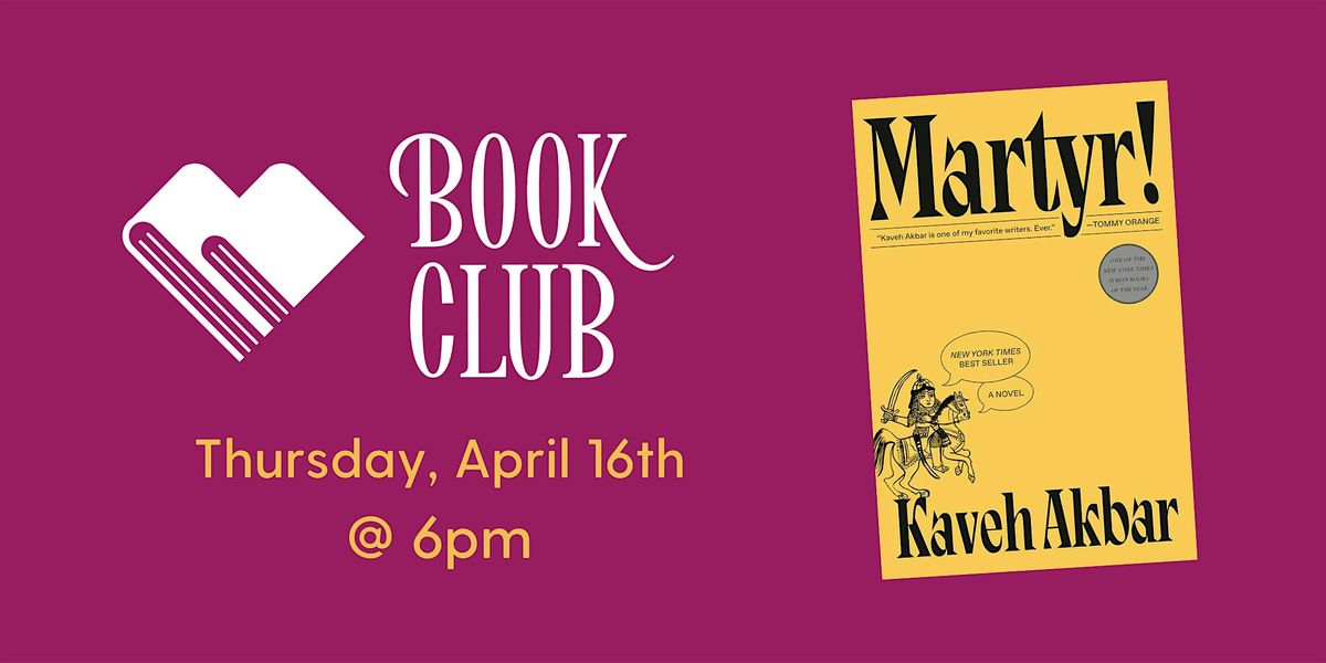 Bookery Book Club: Martyr!