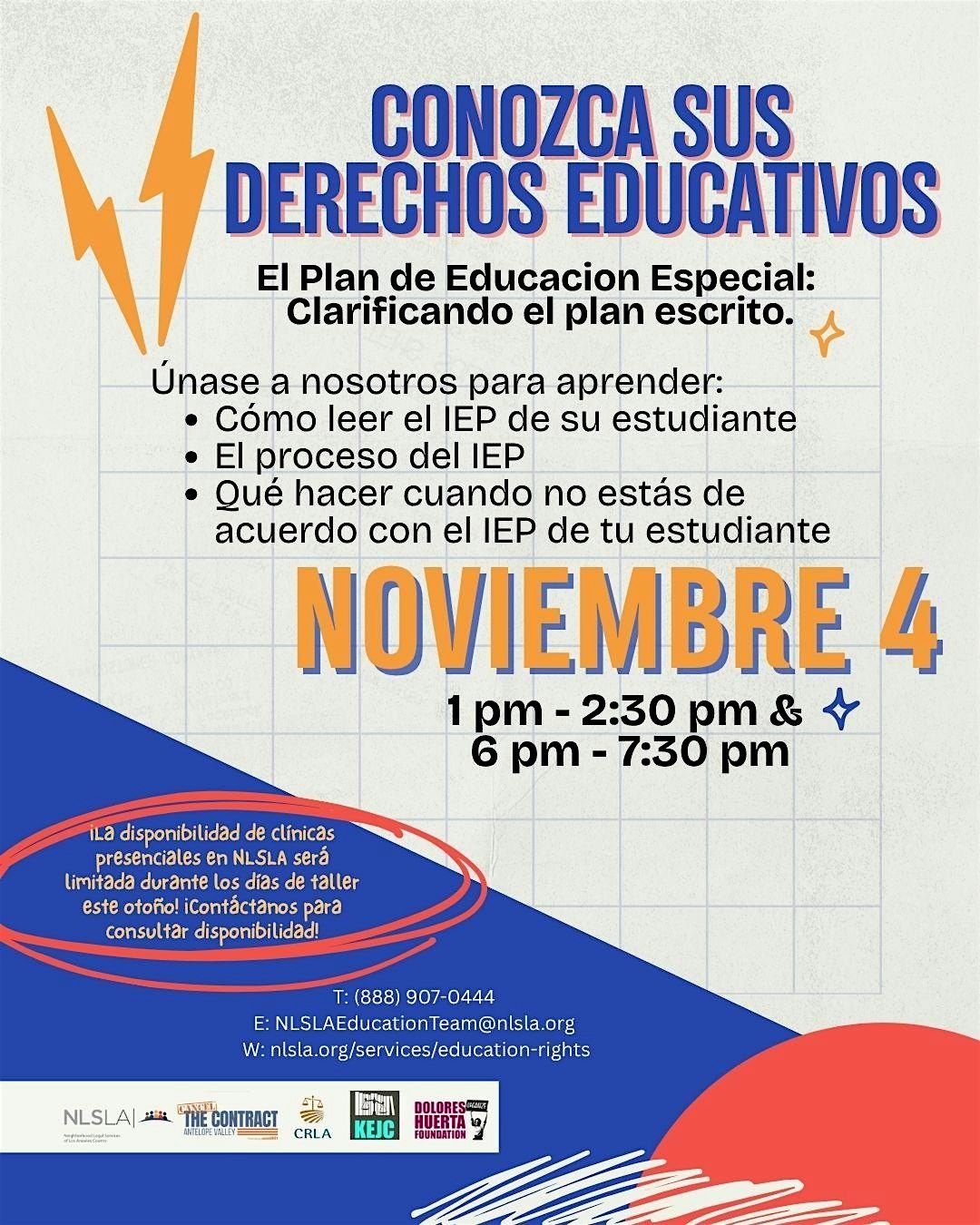 Conozca Sus Derechos Educativos Un Guia de IEP